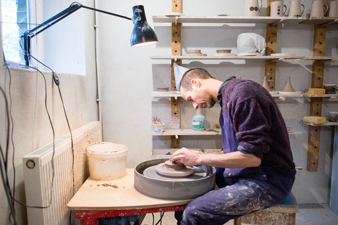 James and Tilla Waters in their workshop 2016